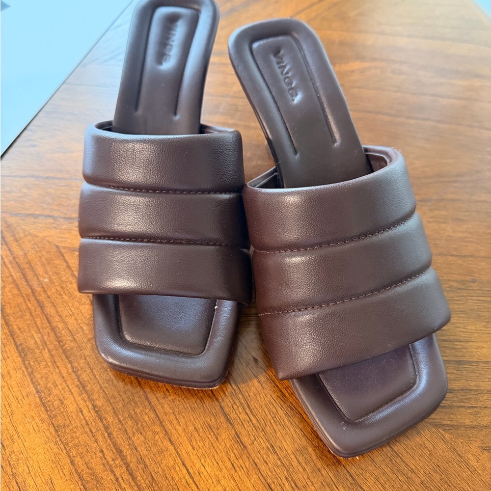 Vince Brown Heeled Sandals